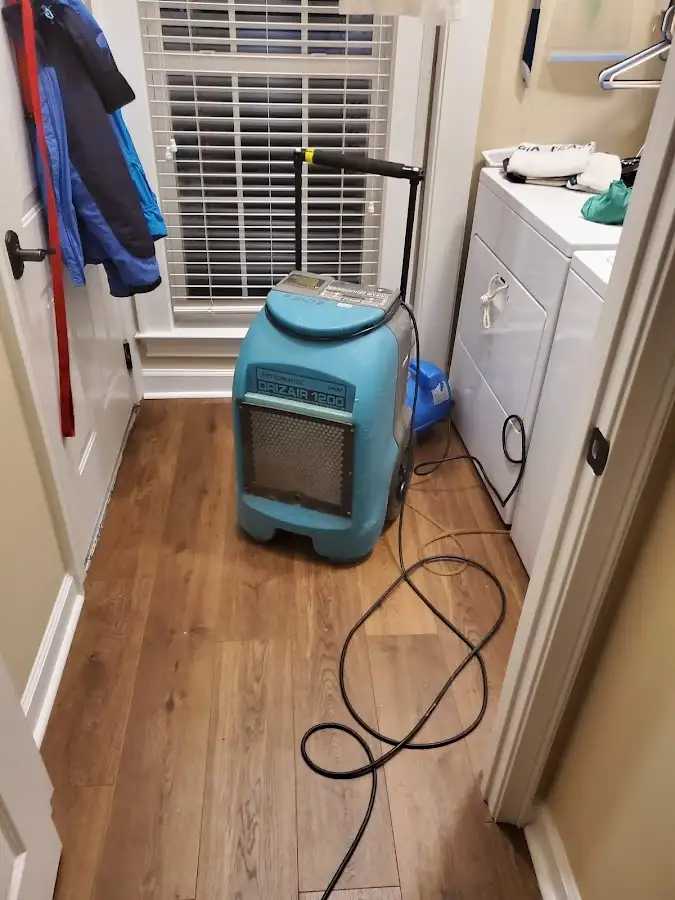 Commercial dehumidifier deployed for Flood Damage Cleanup in East Bridgewater