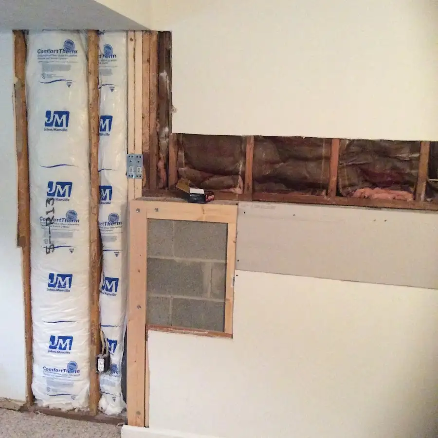 Wall insulation replacement during Contents Cleaning & Restoration in East Bridgewater